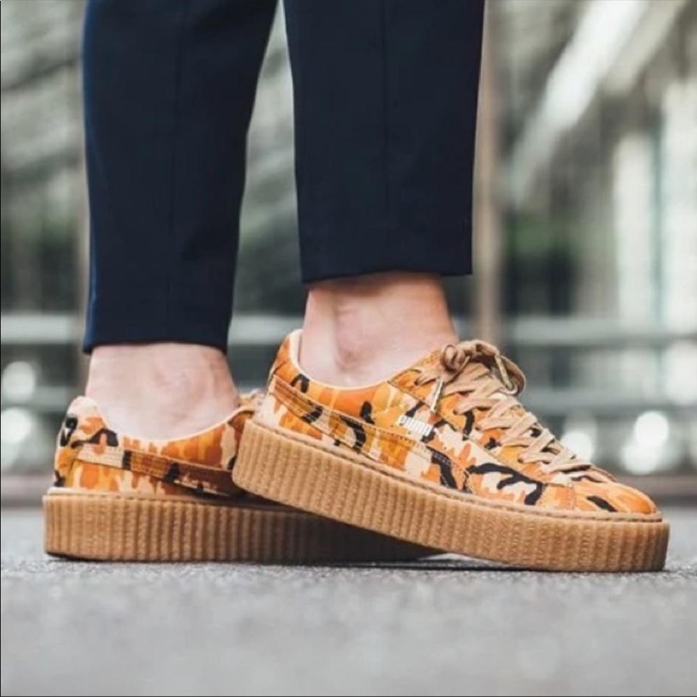 New Puma X Fenty by Rihanna Creeper Camo Sneakers
